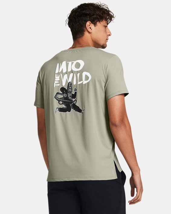 Men's UA Iso-Chill Wild Short Sleeve in Green image number 1